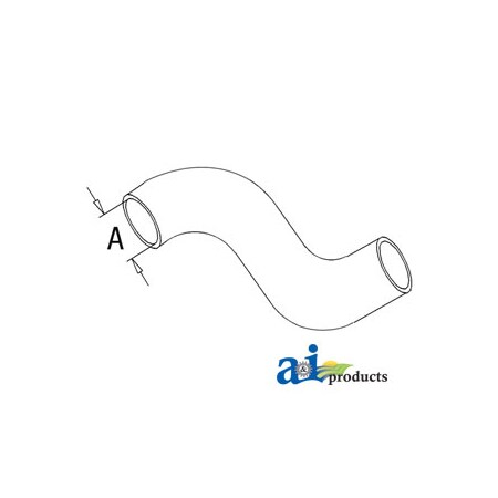 A & I Products Radiator Hose, Upper 11" x5" x2.5" A-406766R1